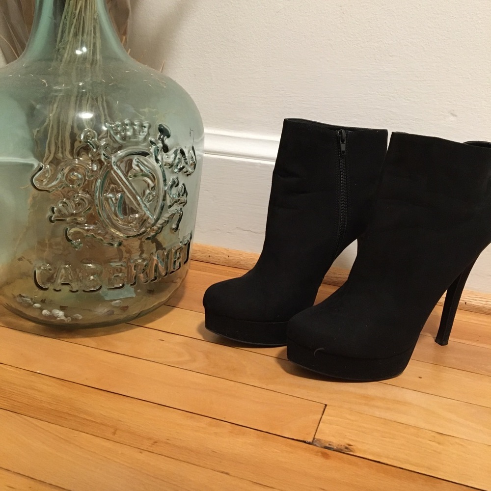 Black Suede Booties